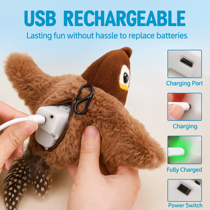 Rechargeable Chirping Bird Toy - Your Cat’s New Best Friend!