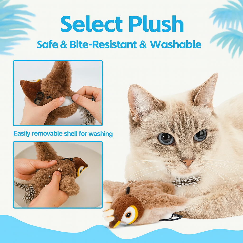 Rechargeable Chirping Bird Toy - Your Cat’s New Best Friend!